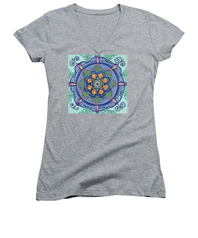 And So It Grows Expansion And Creation - Women's V-Neck - I Love Mandalas