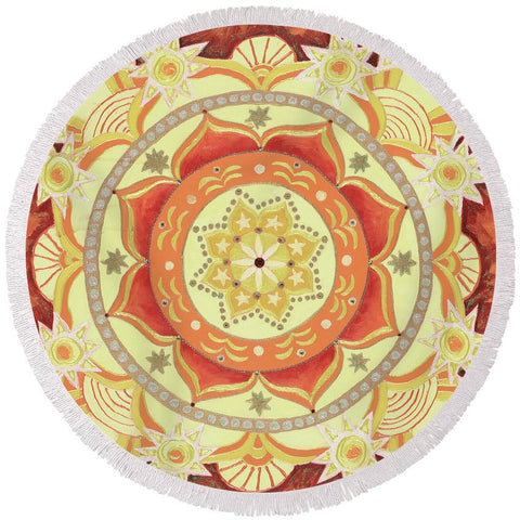 It Takes All Kinds The Universal Need To Express - Round Beach Towel - I Love Mandalas