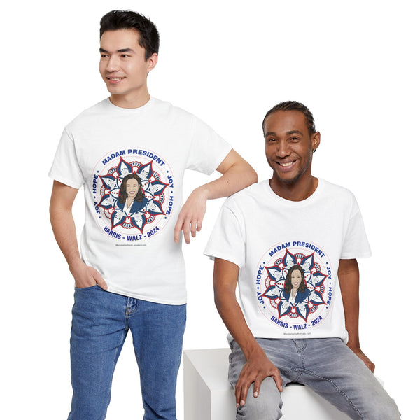 Unisex Heavy Cotton Mandala for Kamala Tee Support Kamala Harris and Tim Walz in the 2024 Presidential Election. Proceeds form every order goes to the Kamala-Harris Campaign