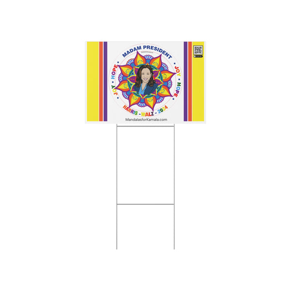 Mandalas for Kamala Pride Colors Kamala Harris 2024 Lawn Sign