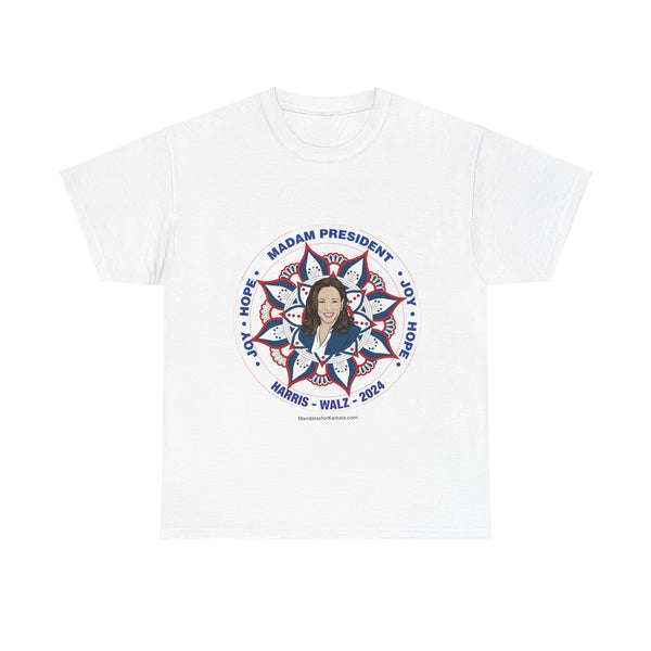 Unisex Heavy Cotton Mandala for Kamala Tee Support Kamala Harris and Tim Walz in the 2024 Presidential Election. Proceeds form every order goes to the Kamala-Harris Campaign