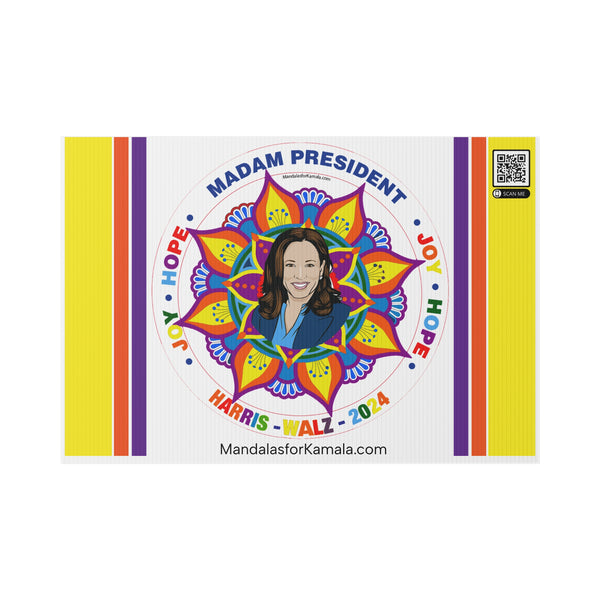 Mandalas for Kamala Pride Colors Kamala Harris 2024 Lawn Sign