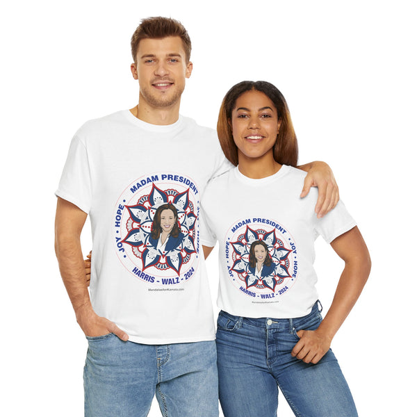 Unisex Heavy Cotton Mandala for Kamala Tee Support Kamala Harris and Tim Walz in the 2024 Presidential Election. Proceeds form every order goes to the Kamala-Harris Campaign