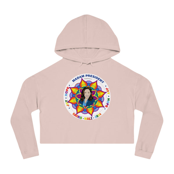 Mandalas for Kamala 2024 Women’s Cropped Hooded Sweatshirt