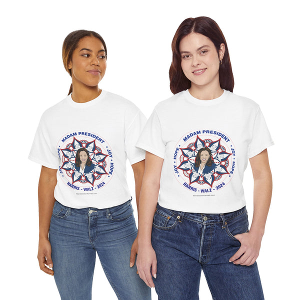 Unisex Heavy Cotton Mandala for Kamala Tee Support Kamala Harris and Tim Walz in the 2024 Presidential Election. Proceeds form every order goes to the Kamala-Harris Campaign