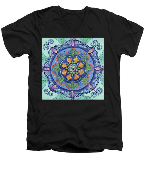 And So It Grows Expansion And Creation - Men's V-Neck T-Shirt - I Love Mandalas