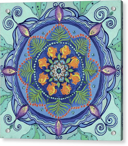 And So It Grows Expansion And Creation - Acrylic Print - I Love Mandalas