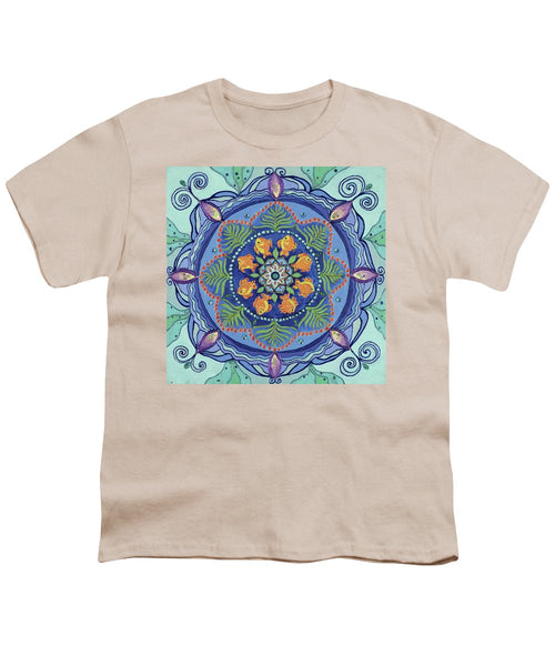 And So It Grows Expansion And Creation - Youth T-Shirt - I Love Mandalas