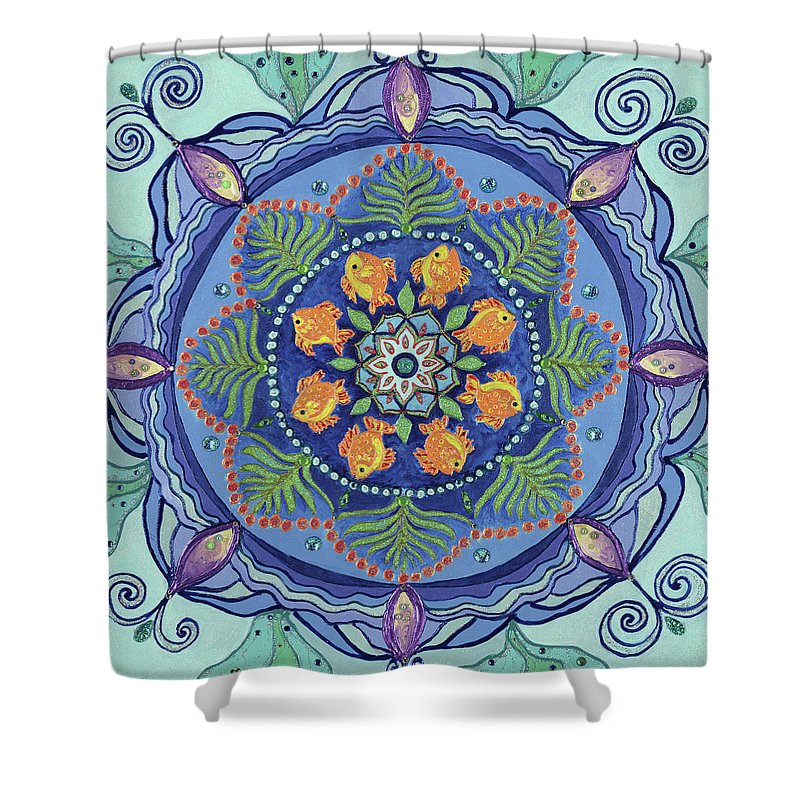 And So It Grows Expansion And Creation - Shower Curtain - I Love Mandalas
