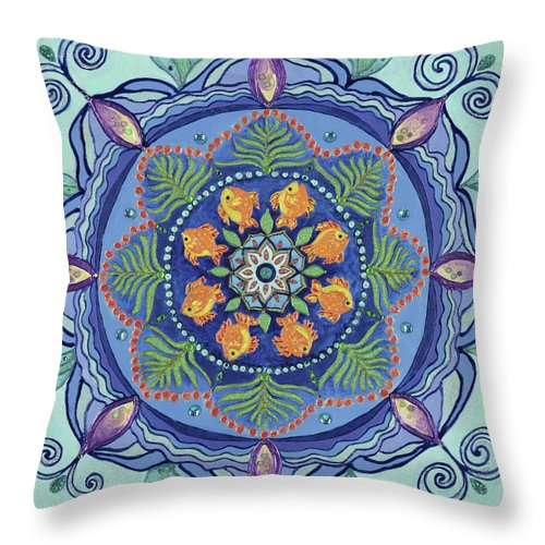 And So It Grows Expansion And Creation - Throw Pillow - I Love Mandalas