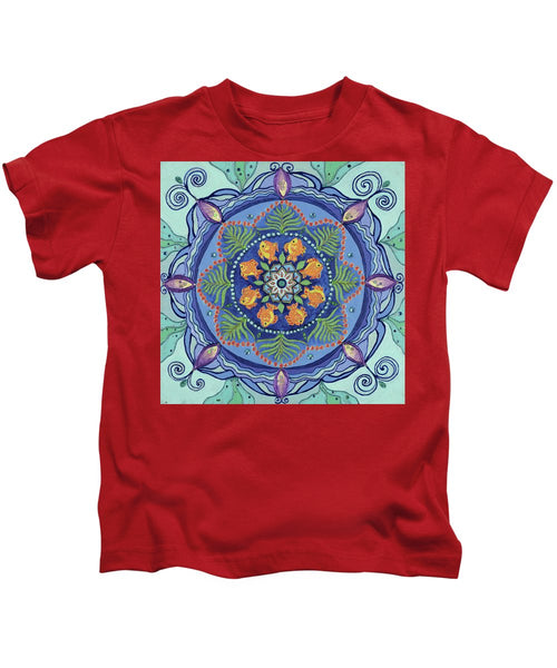 And So It Grows Expansion And Creation - Kids T-Shirt - I Love Mandalas