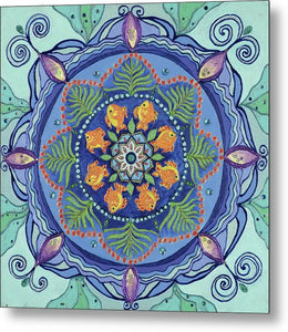 And So It Grows Expansion And Creation - Metal Print - I Love Mandalas
