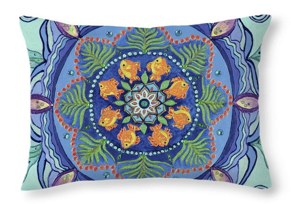 And So It Grows Expansion And Creation - Throw Pillow - I Love Mandalas