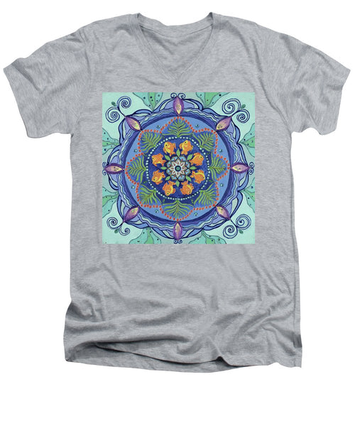 And So It Grows Expansion And Creation - Men's V-Neck T-Shirt - I Love Mandalas