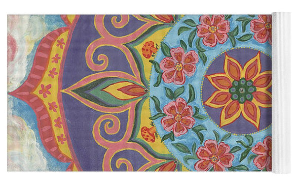 Yoga Mat with Grip - Grace And Ease The Art Of Allowing - I Love Mandalas