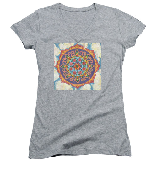 Grace And Ease The Art Of Allowing - Women's V-Neck - I Love Mandalas