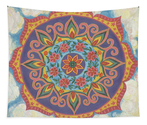 Mandala Tapestry-Grace and Ease The Art of Allowing - I Love Mandalas
