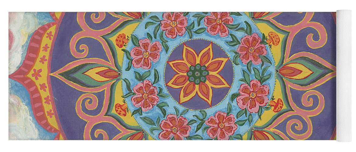 Yoga Mat with Grip - Grace And Ease The Art Of Allowing - I Love Mandalas