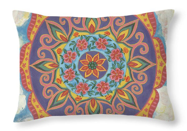 Grace And Ease The Art Of Allowing - Throw Pillow - I Love Mandalas