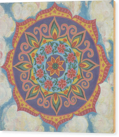 Grace and Ease The Art of Allowing - Wood Print - I Love Mandalas