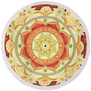 It Takes All Kinds The Universal Need To Express - Round Beach Towel - I Love Mandalas