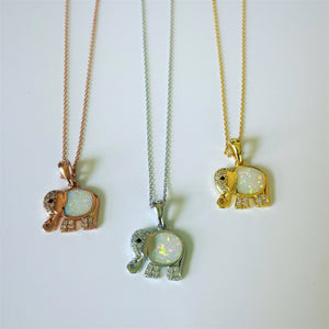 Elephant Opal and Quartz Necklace - I Love Mandalas