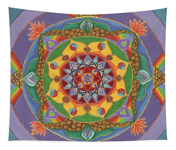 Mandala Tapestry-Self Actualization The Individual Need To Evolve - I Love Mandalas