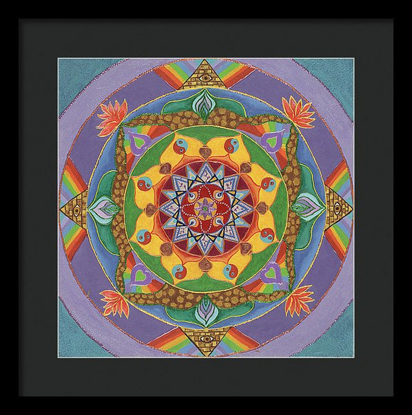 Self Actualization The Individual Need To Evolve - Framed Print - I Love Mandalas