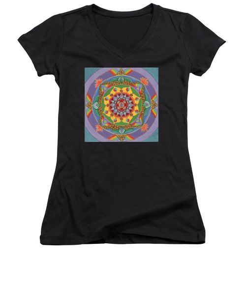 Self Actualization The Individual Need To Evolve - Women's V-Neck - I Love Mandalas