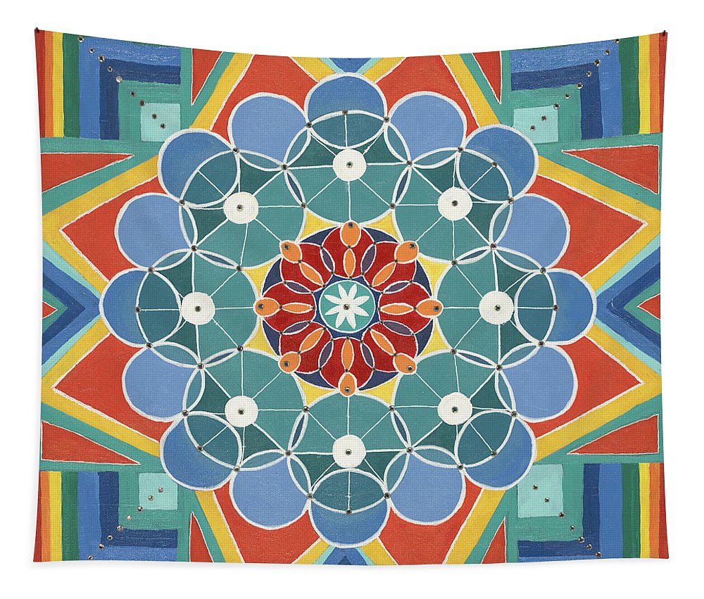 Mandala Tapestry-The Circle Of Life Relationships - I Love Mandalas