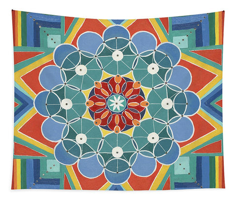 Mandala Tapestry-The Circle Of Life Relationships - I Love Mandalas