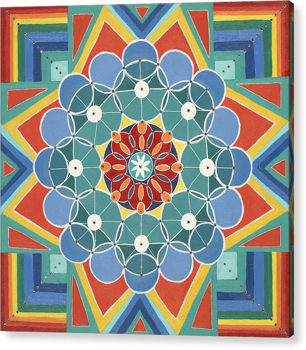 The Circle Of Life Relationships - Acrylic Print - I Love Mandalas