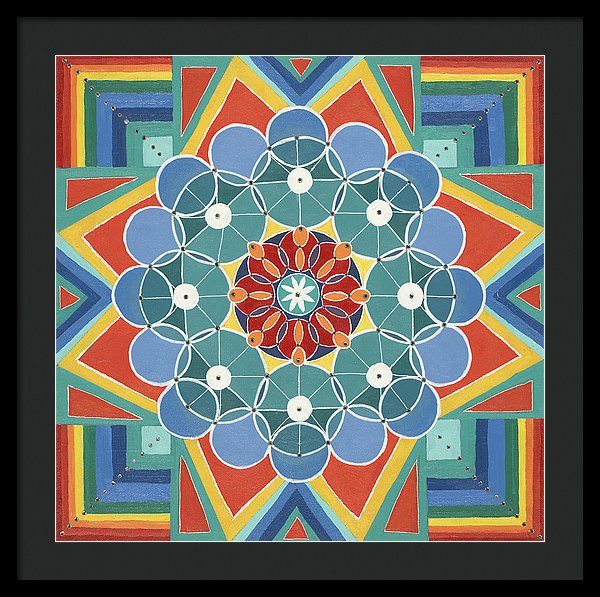 The Circle Of Life Relationships - Framed Print - I Love Mandalas
