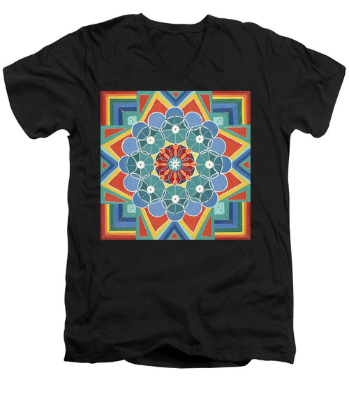 The Circle Of Life Relationships - Men's V-Neck T-Shirt - I Love Mandalas